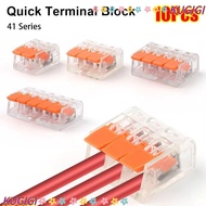 KUGIGI 10Pcs Electrical Wire Connector, 2/3/4/5 Pins AWG24-12 Quick Terminal Block, 41 Series Univer