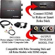 HDMI to 3rcaコンポジットAVコンバータfor Roku [ roku 2、roku 3、roku 4、roku Express、roku Ultra、roku Premiere、roku Premiere + and Roku Streamingスティック(すべてのモデル) ]