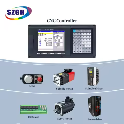 Cnc Lathe Controller 2 Axis 3Axis Support PLC&Macro Function CNC SZGH 4 Axis 5Axis Controller Kit fo
