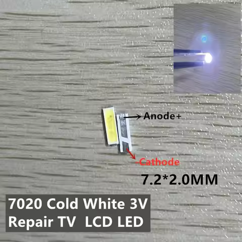 100pcs FOR TV Innotek Lextar UNI SAMSUN SEOUL LED Backlight 0.5W 1W 1.5W 7020 3V Cool white 55LM TV 