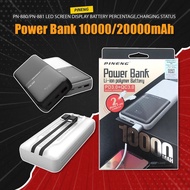 PINENG Power bank 10000mAh 20000mAh Fast Charging Quick Charge LED screen display original Built In 