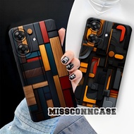 Case hp For Realme Note 60 C61 C63 C53 C55 C51s C51 Realme Note 50 Aesthetic Block Motif - Rubber Ca