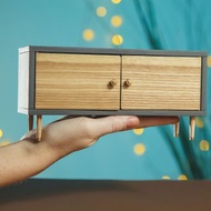 1/6比例迷你電視櫃，適合熱門娃娃。房間盒、娃娃屋等家具