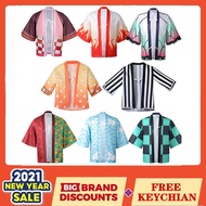 Anime Demon Slayer:Kimetsu no Yaiba Tanjiro,Nezuko,Zenitsu,Cosplay Unisex Cardigan Kimono Haori For 