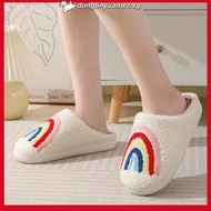 Rainbow Warm Fluffy Slippers Soft Cozy House Slippers Bedroom Slippers for Women