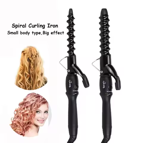 Spiral Curling Irons Hair Styler Manual Rotation Twisty Wave Hair Curler Hair Clips For Hair Electri