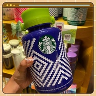 Tumbler Starbucks Kreaby Colorful Weaves Ramadhan 2023 Size 1 Liter/Tumbler Kreaby Starbucks Blue Blue