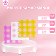 karpet kamar mandi anti licin pvc 30x30cm/ alas keset anti slip polkadot alas kaki toilet wc dapur k