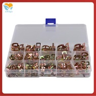 115 Pcs Spring Hose Clamps 6-22mm Zinc Plated Spring Clip Fuel Line Hose Water Pipe Air Tube Clamps