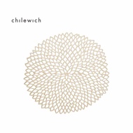 [Chilewich] Dahlia 36 X 39CM Round Placemat (Champagne Gold)