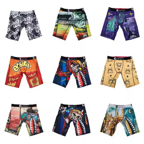 ETHIKA 1Pcs Men Underwear Breathable Mesh Crotch Mens Boxers Panties Plus Size S-3XL Man Swimming Un