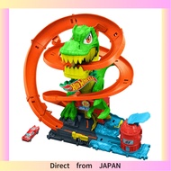 Hot Wheels T-Rex Battle Play Set with 1 Mini Car Vehicle Toy Play Set for Ages 4 and Up Orange JBM73