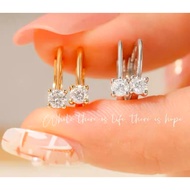 18k Gold Natural Diamond Earrings