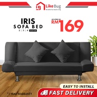 ⚡️FREE SHIPPING⚡️IRIS Durable Foldable 2 in 1 Sofa Bed 2 Seater / 3 seater / 4 seater  [1 YEAR WARRANTY &amp; READY STOCK]/katil sofa/ Futon/ Daybed Sofa Murah/sofa 2 seater/3 seater sofa/sofa bed