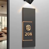 With light New Vertical Black Door Number Signage House Unit Number  Door Number Sticker House Numbe