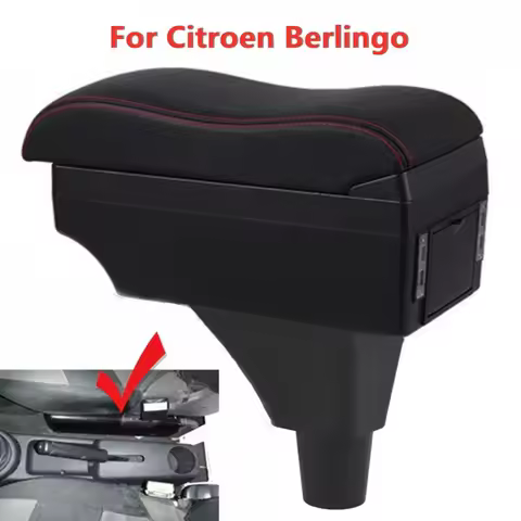 For Citroen Berlingo Car Armrest Box Central Store Content Car-styling Decoration with Cup Holder US