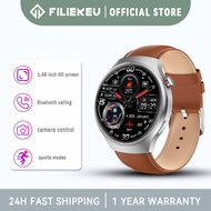 FILIEKEU Business Smart Watch For Men Bluetooth Call Message Reminder Waterproof Watches Play Music Calculator SmartWatch For Woman For Android And IOS