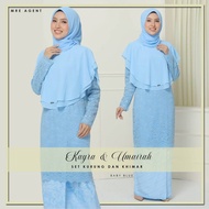 [Warna Baby Blue] Baju Kurung Moden Kayra With Khimar Umairah