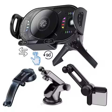 15W Universal Car Phone Wireless Charger Holder 90° Rotation Mount for Samsung Galaxy Fold 6 5 4 3 Z