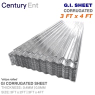 3FT x 4FT | GI CORRUGATED SHEET | Yero • Galvanized Iron Roofing | 0.4MM • 0.5MM