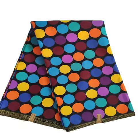 New Year Party African Fabric African Dashiki Polka Dots Printed Fabric For Patchwork Clothes DIY Cr