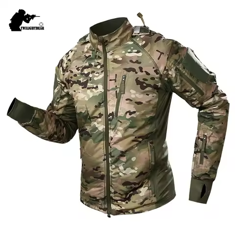 UAF Camo Tacti Jacket Men Waterproof Coats Ultralight Solid Fleece Combat Jacket Hunting Clothes Men