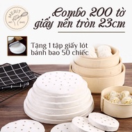 Combo of 200 sheets of 23cm round parchment paper (Free 50 dumpling liners)
