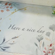 Have a nice day-清新綠軟式珪藻土防滑吸水地墊 / 腳踏墊