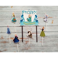 Topper toper decoration skewer cake rice cake tumpeng pudding birthday happy birthday frozen charact
