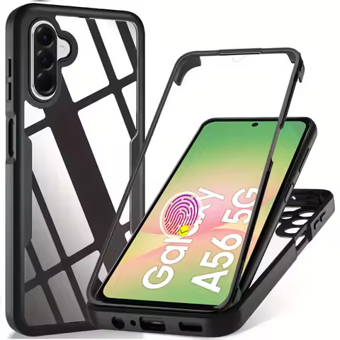 For Samsung Galaxy A56 5G 360 Protection Case for Samsung A56 A36 A16 A26 Transparent Silicone Back 