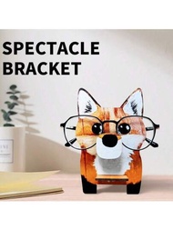 1支卡通可愛的fox動物木製太陽眼鏡收納架,眼鏡架適用於臥室、家居、辦公室、餐廳