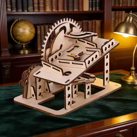 DIY wooden slide, 3D wooden puzzle model slide, educational and intellectually stimulating