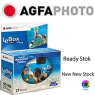 AGFA Disposable Film Camera Underwater Cameras 27sheets with Flash Light Exp   .