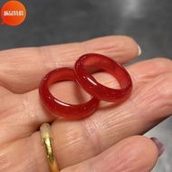 Ice Jade Ring Yellow Jade Ring Ring a Goods Jade Plain Ring Simulation Red Jade Female Ring Simulati