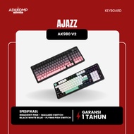 AJAZ AK980 V2 3 MODE GRADIENT PINK/BLACK WHITE BLUE KEYBOARD
