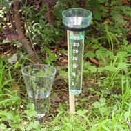 อุปกรณ์ตวงวัดปริมาณน้ำฝนบนพื้นดินทำจากไม้ทรงกรวยอ่านง่ายถ้วยวัดเครื่องวัดปริมาณน้ำฝนวัดปริมาณน้ำฝน
