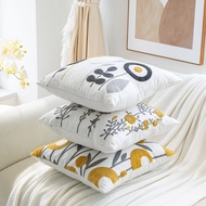 Towel Embroidered Fresh Flower Pillow case Balcony Embroidered Cushion Cover Home Living Room Sofa P