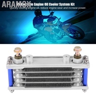 Aramox Motorcycle 65ml Oil Cooler Engine Cooling Radiator System Kit for Honda GY6
