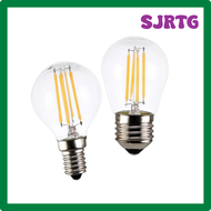 SJRTG Dimmbale โคมไฟวินเทจ G45หลอดไฟ LED E14 LED E27 220V หลอดไฟทรงกลมหลอด LED 4W 8W 12W 16W เส้นใยเอดิสันไฟ LED