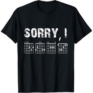 READY STOCK COD S-5XL | "Sorry I-DGAF" Hidden Guitar Chords T-Shirt | Unisex Cotton Round Neck