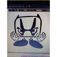Honda sticker size 4 inches and a half