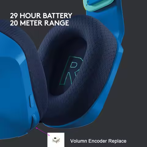 Logitech G733/G335/G535 Gaming Headset Volume Control Encoder Repair Kit - Replacement Knob for Audi