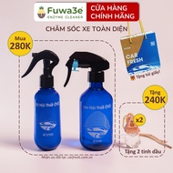 Fuwa3e Xịt khử mùi ô tô 150ml + Xịt vệ sinh nội thất ô tô 300ml Tặng Tinh dầu tự nhiên 10ml khăn và