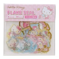 日本 貼紙 軟章 燙金 獨立30枚 貼紙 HELLO KITTY  平行進口