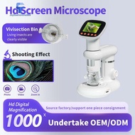 500/1000X Pocket Microscope 1080P Mini Portable Microscopes 2.0 Inch IPS Screen Video Microscopes wi