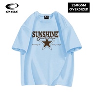 OMOS 260GSM Oversized T-Shirt SUNSHIN