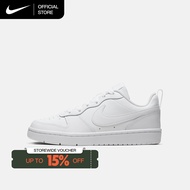 Nike Kids Court Borough Low 2 Big Kids Shoes - White [BQ5448-100]