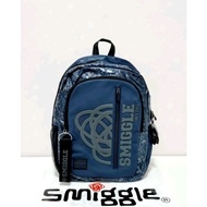 (ORIGINAL) Smiggle Smiggler3 Classic Backpack/SD/SMP Children's Backpack - Navy