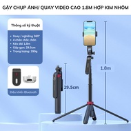 Gậy chụp ảnh selfie 4 chân cầm tay tặng kèm remote chiều dài sử dụng 30-180cm iCheco P185