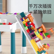 [Ready Stock] Children's Building Block Table Multifunctional Large Particle Building Block Early Ed